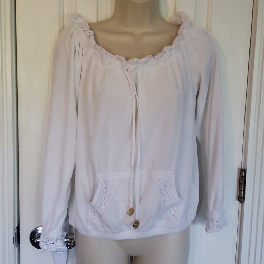 JUICY COUTURE TERRY CLOTH SHIRT SWIM COVER